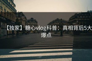 【独家】糖心vlog科普：真相背后5大爆点