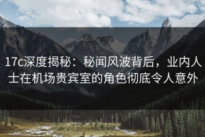 17c深度揭秘：秘闻风波背后，业内人士在机场贵宾室的角色彻底令人意外
