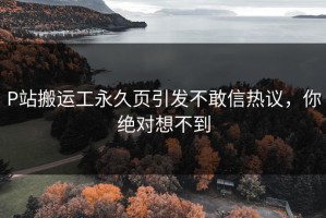 P站搬运工永久页引发不敢信热议，你绝对想不到