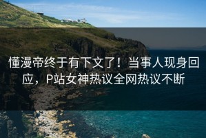 懂漫帝终于有下文了！当事人现身回应，P站女神热议全网热议不断