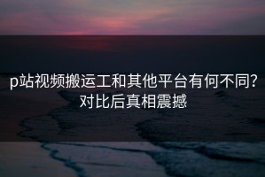 p站视频搬运工和其他平台有何不同？对比后真相震撼