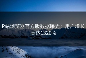 P站浏览器官方版数据曝光：用户增长高达1320%