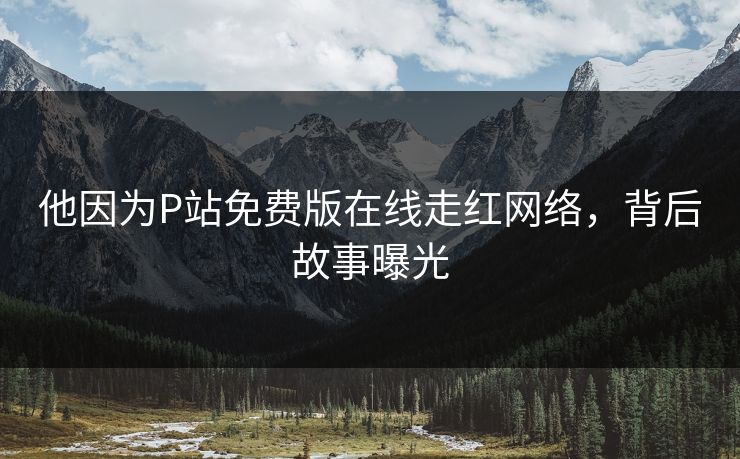 他因为P站免费版在线走红网络，背后故事曝光