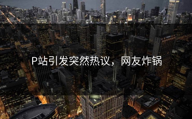 P站引发突然热议，网友炸锅