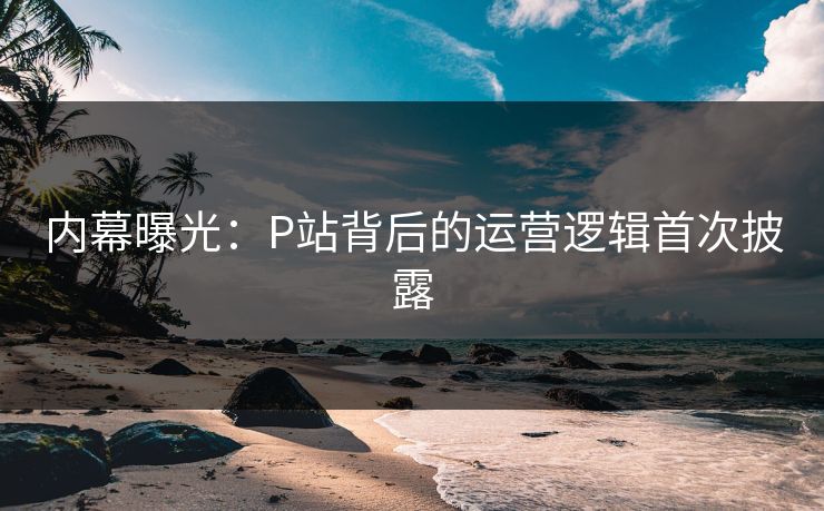 内幕曝光：P站背后的运营逻辑首次披露