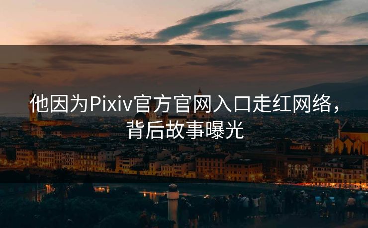 他因为Pixiv官方官网入口走红网络，背后故事曝光