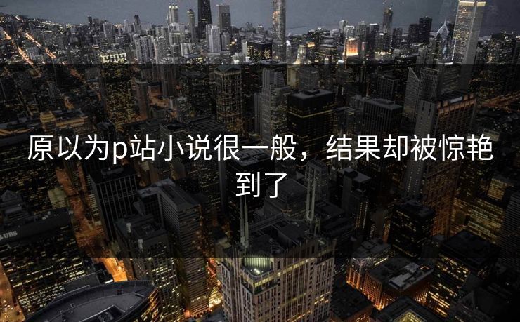 原以为p站小说很一般，结果却被惊艳到了