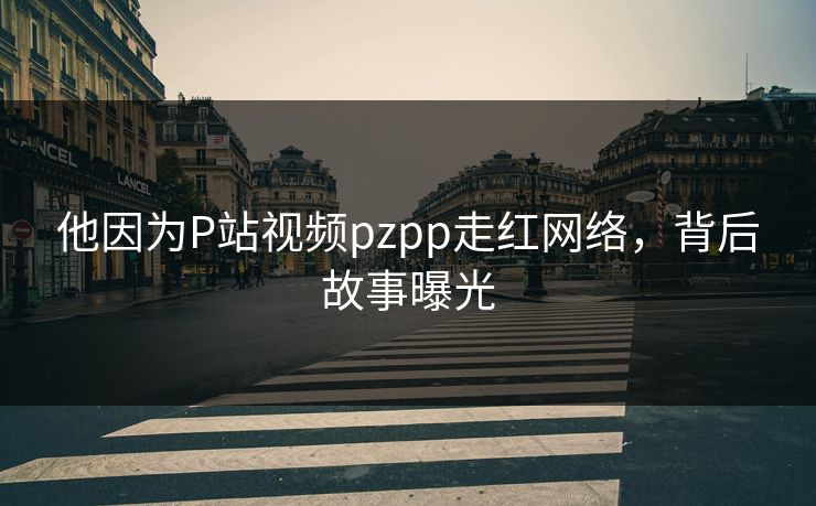 他因为P站视频pzpp走红网络，背后故事曝光