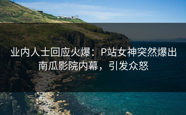 业内人士回应火爆：P站女神突然爆出南瓜影院内幕，引发众怒