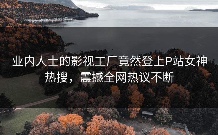 业内人士的影视工厂竟然登上P站女神热搜，震撼全网热议不断