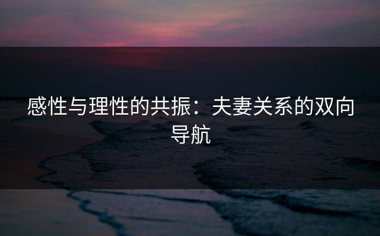 感性与理性的共振：夫妻关系的双向导航